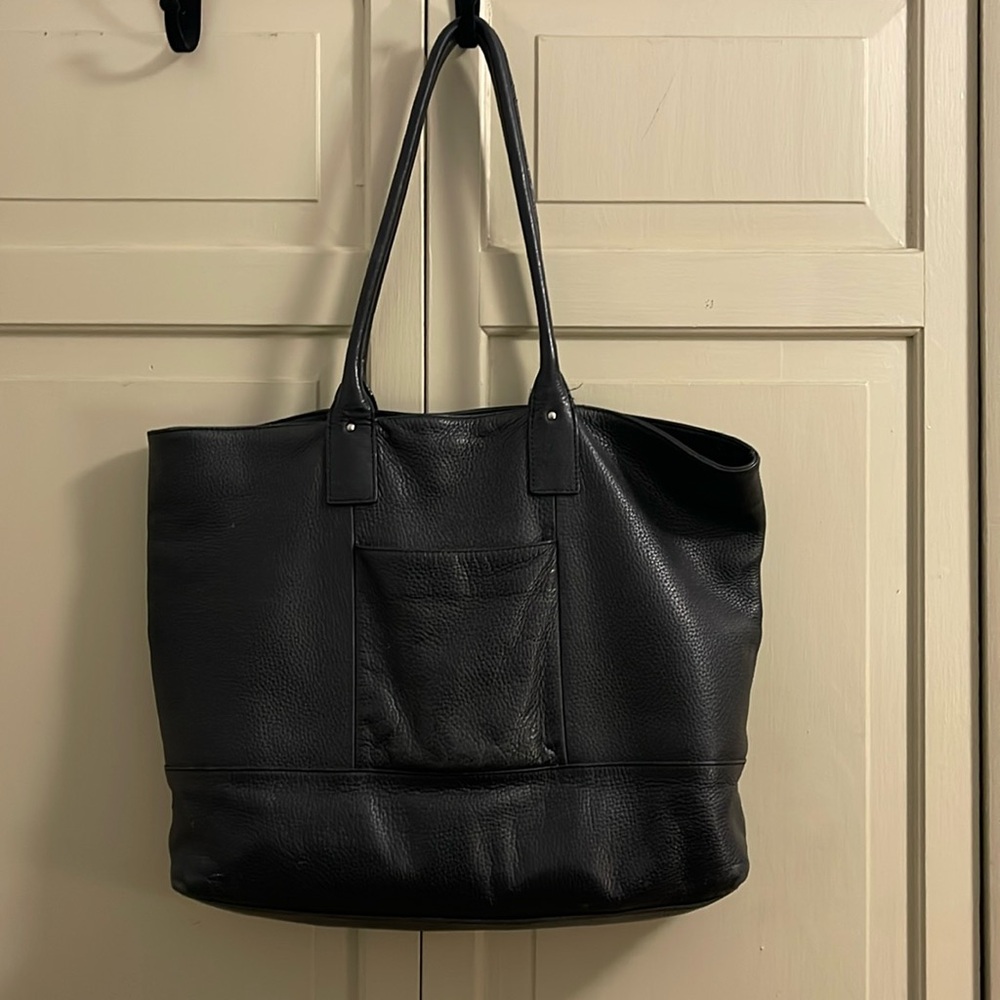 Halogen - Black Leather Totebag